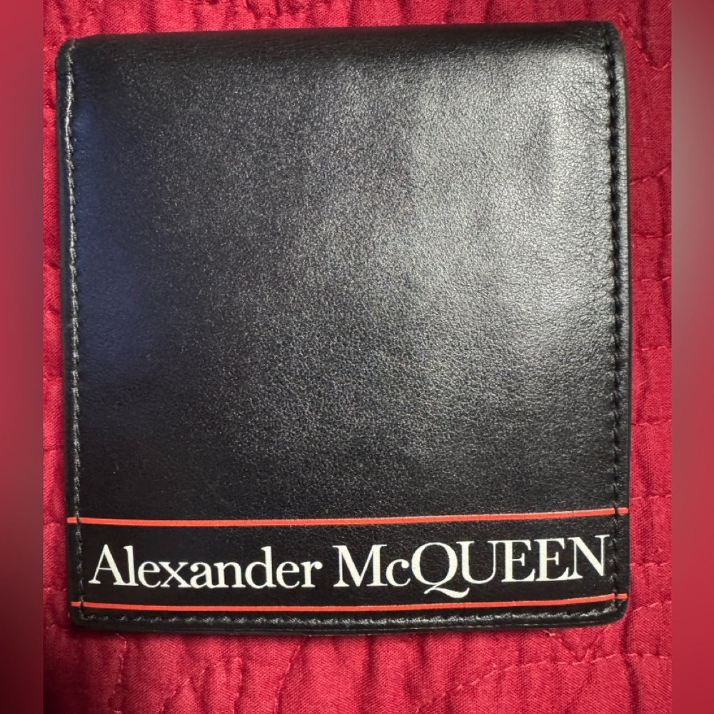 Alexander McQueen Tape Logo Billfold Wallet – Brand New with Original box
